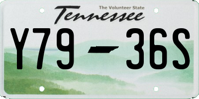TN license plate Y7936S