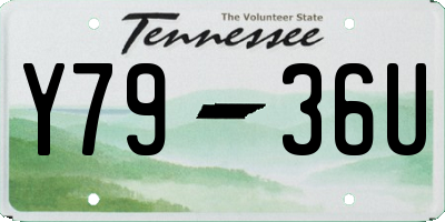 TN license plate Y7936U