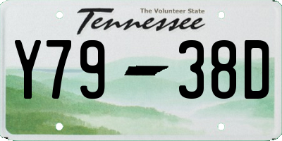 TN license plate Y7938D