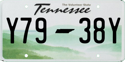 TN license plate Y7938Y