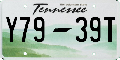 TN license plate Y7939T