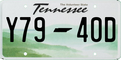 TN license plate Y7940D