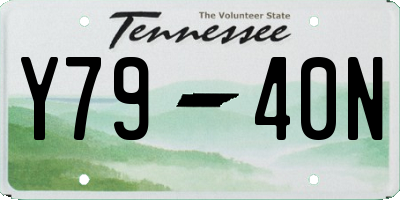 TN license plate Y7940N