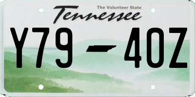 TN license plate Y7940Z