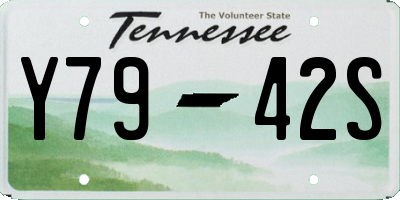 TN license plate Y7942S