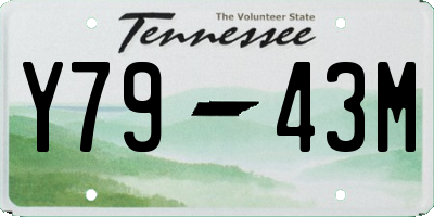 TN license plate Y7943M