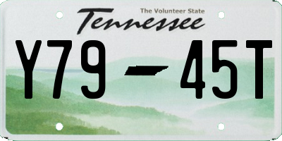 TN license plate Y7945T