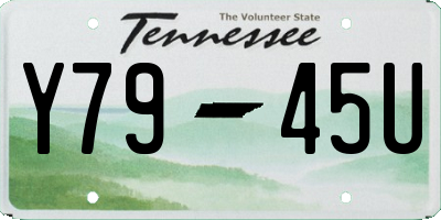 TN license plate Y7945U