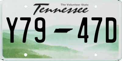 TN license plate Y7947D