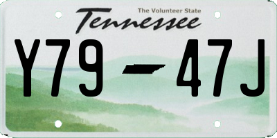 TN license plate Y7947J