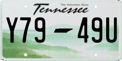 TN license plate Y7949U