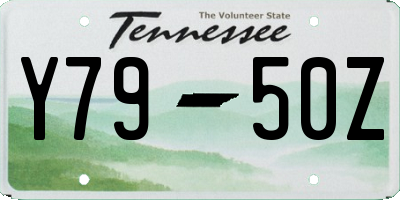 TN license plate Y7950Z