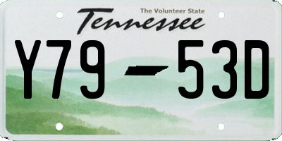 TN license plate Y7953D