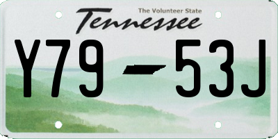 TN license plate Y7953J