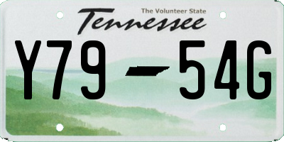 TN license plate Y7954G