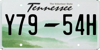 TN license plate Y7954H