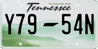TN license plate Y7954N