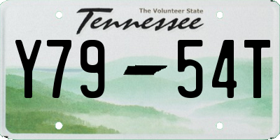 TN license plate Y7954T