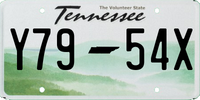 TN license plate Y7954X