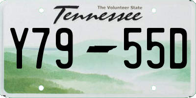 TN license plate Y7955D