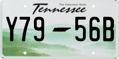 TN license plate Y7956B