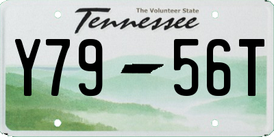 TN license plate Y7956T
