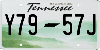 TN license plate Y7957J