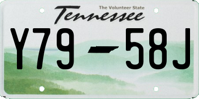 TN license plate Y7958J