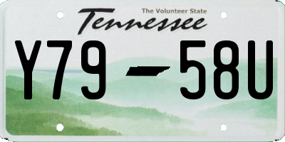 TN license plate Y7958U