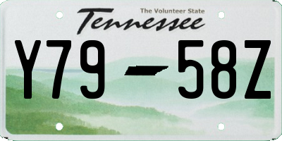 TN license plate Y7958Z