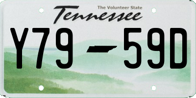 TN license plate Y7959D