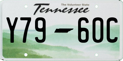 TN license plate Y7960C