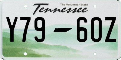 TN license plate Y7960Z