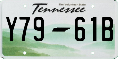 TN license plate Y7961B