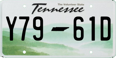 TN license plate Y7961D