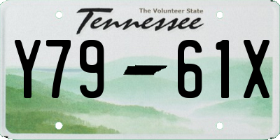 TN license plate Y7961X