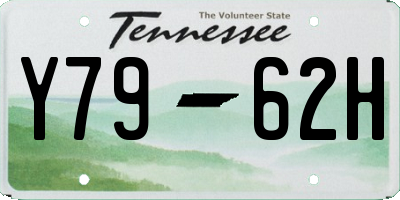 TN license plate Y7962H