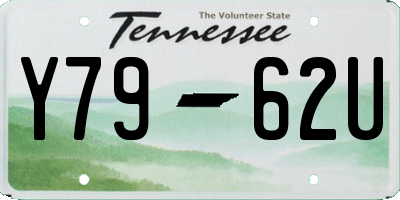 TN license plate Y7962U