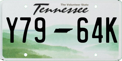 TN license plate Y7964K