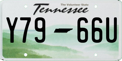 TN license plate Y7966U