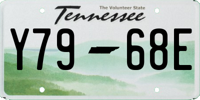 TN license plate Y7968E