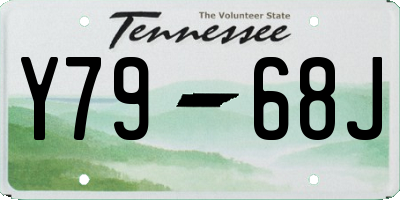 TN license plate Y7968J