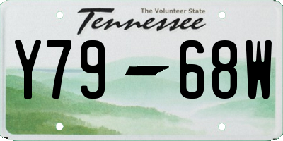 TN license plate Y7968W