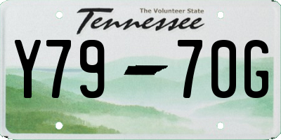 TN license plate Y7970G