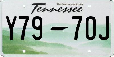 TN license plate Y7970J