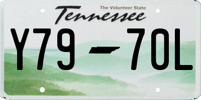 TN license plate Y7970L