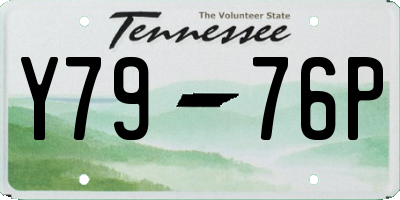TN license plate Y7976P
