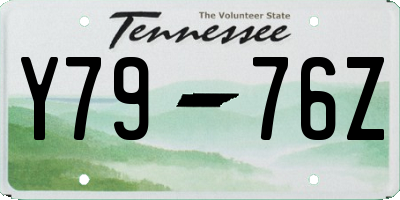 TN license plate Y7976Z