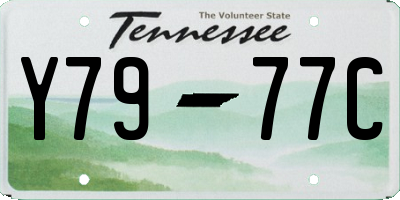 TN license plate Y7977C