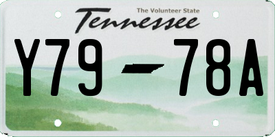 TN license plate Y7978A